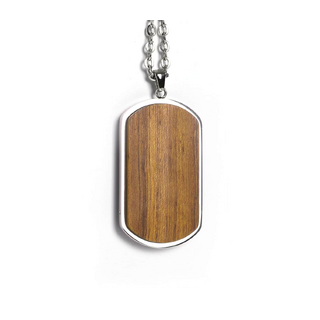 Personalized Wood Dog Tag Necklace